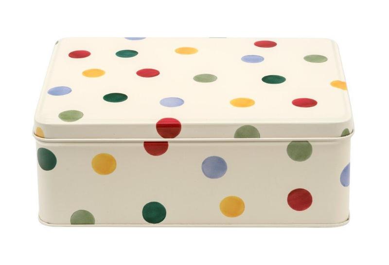 Polka Dot Print Deep Rectangular Tin Emma Bridgewater